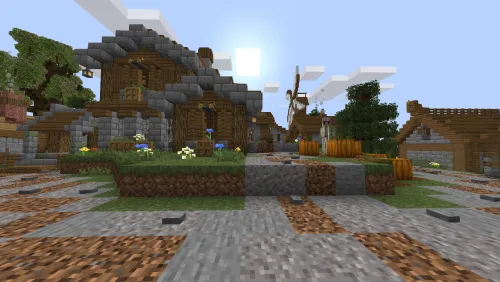 Uchar orollardagi qishloq — Minecraft xarita, rasm 1