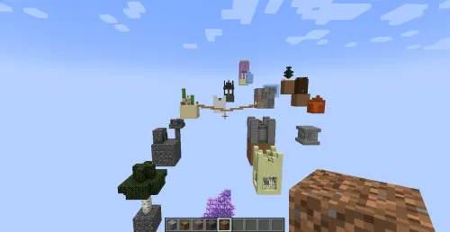 Uchar orollarda qiziqarli omon qolish — Minecraft xarita, rasm 1