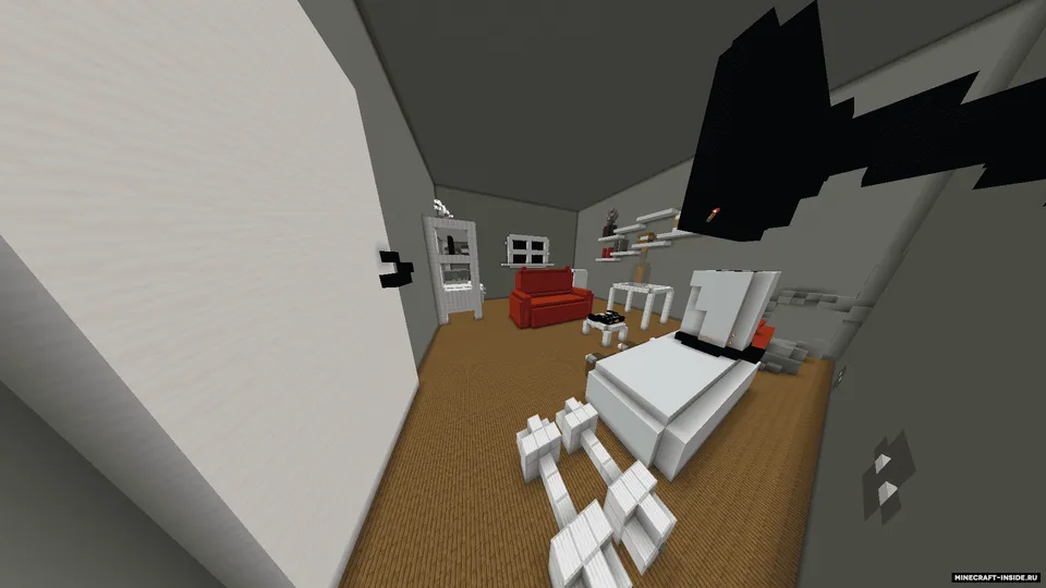 Three rooms — Minecraft xarita, rasm 2