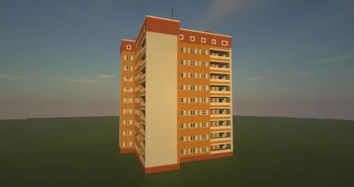 9-Storey Apartment Building — Minecraft xarita, rasm 1