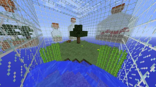Shishadagi omon qolish — Minecraft xarita, rasm 1