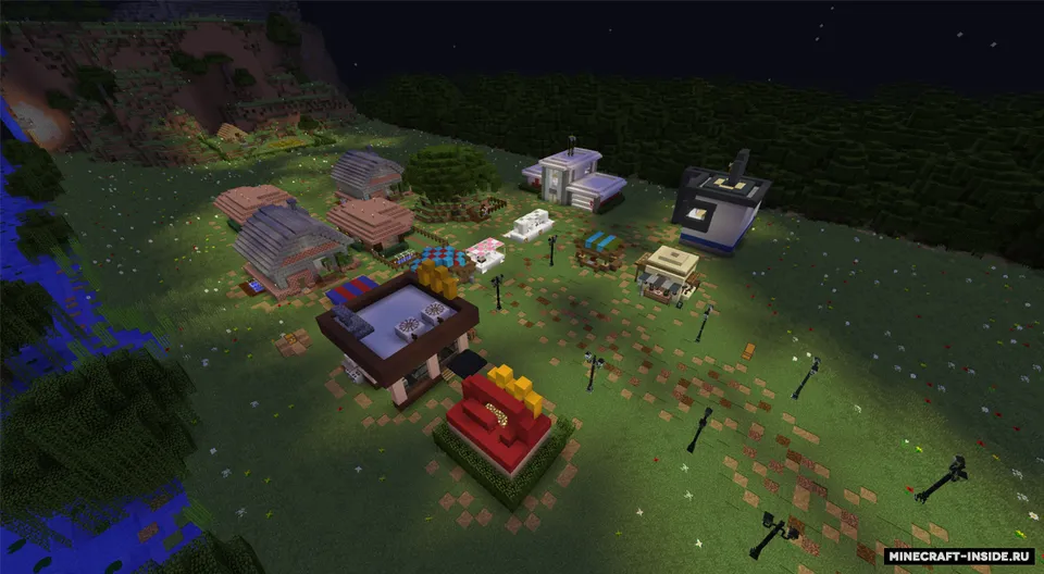 Kichik shaharchadagi PvP arena — Minecraft xarita, rasm 2