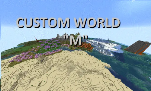 Custom World "M" — Minecraft xarita, rasm 1
