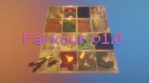 Kublarda parkur — Minecraft xarita, rasm 1