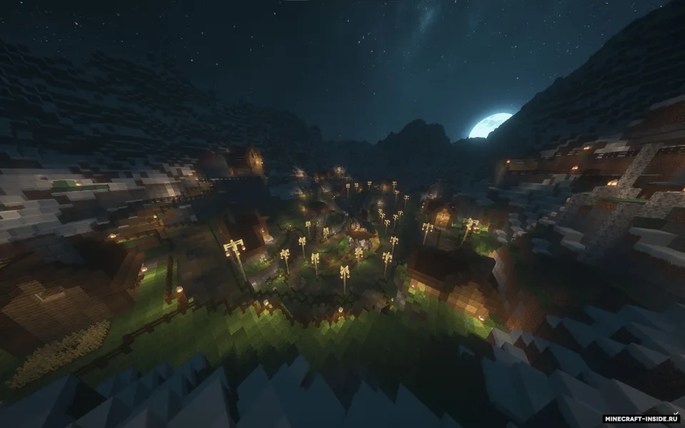 Village around the mountains — Minecraft xarita, rasm 4