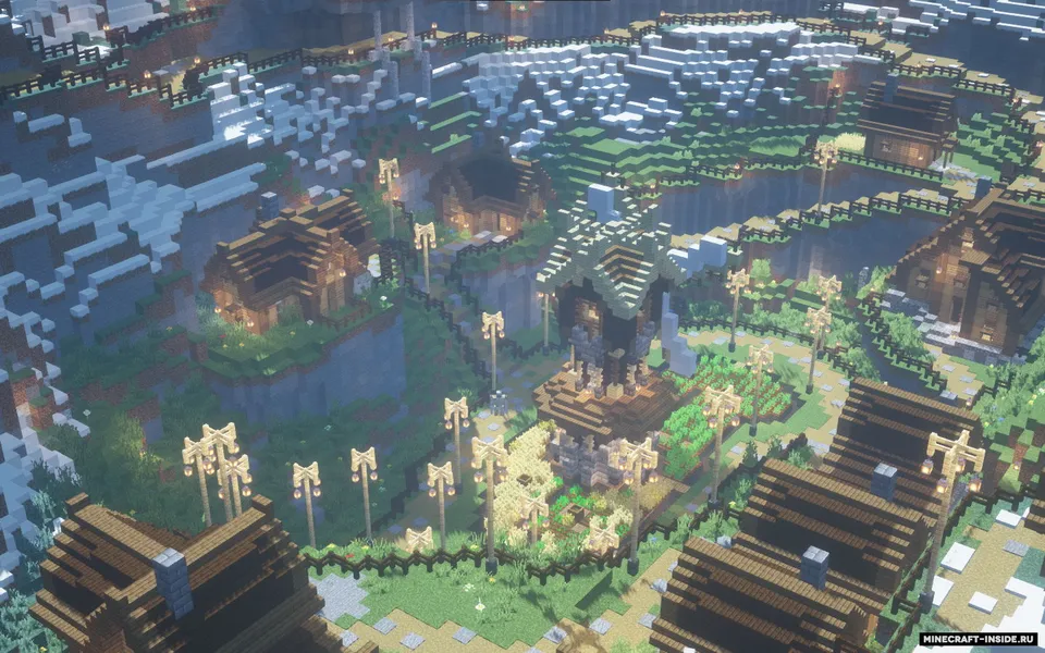 Village around the mountains — Minecraft xarita, rasm 5
