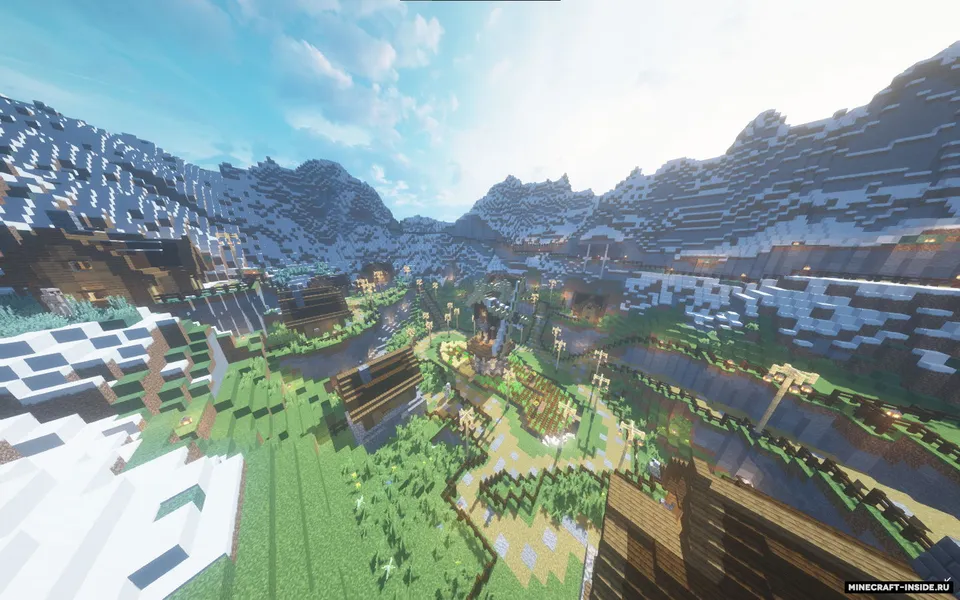 Village around the mountains — Minecraft xarita, rasm 6
