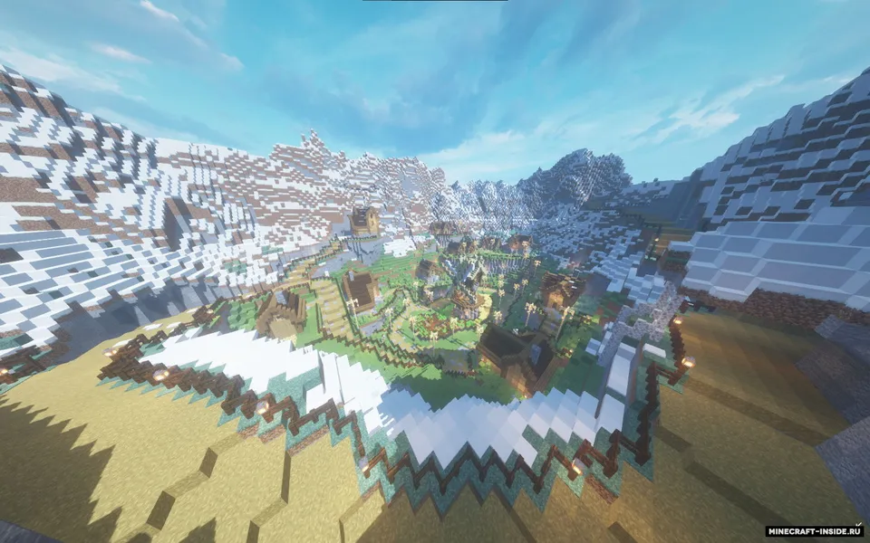 Village around the mountains — Minecraft xarita, rasm 8