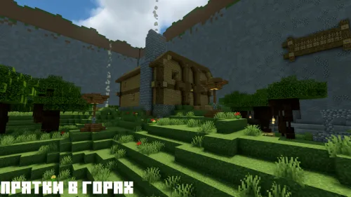 Tog'dagi uyda berkinmachoq — Minecraft xarita, rasm 1