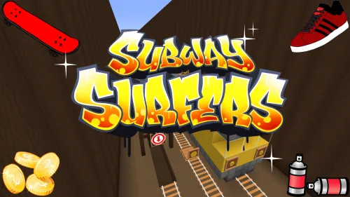 Subway Surfers in Minecraft (To'liq versiya) — Minecraft xarita, rasm 1