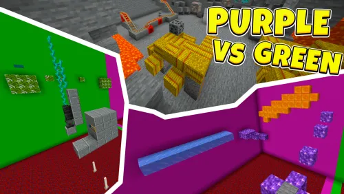 Purple vs Green — Minecraft xarita, rasm 1