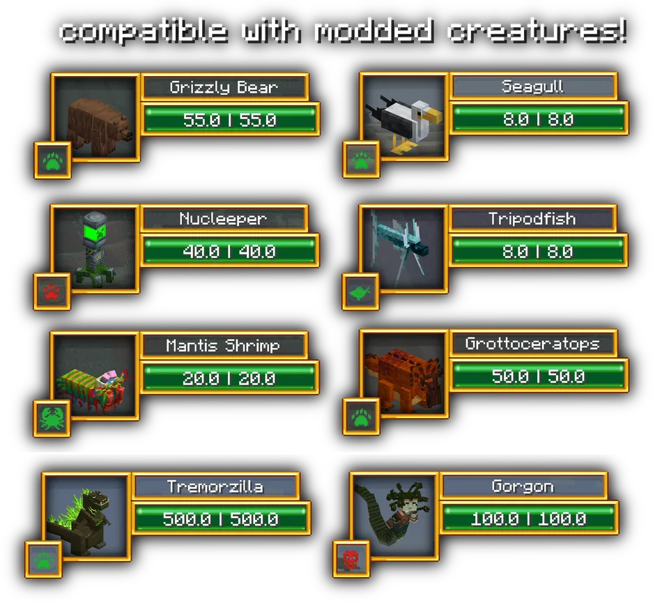Re-Retro Damage Indicators — Minecraft mod, rasm 2