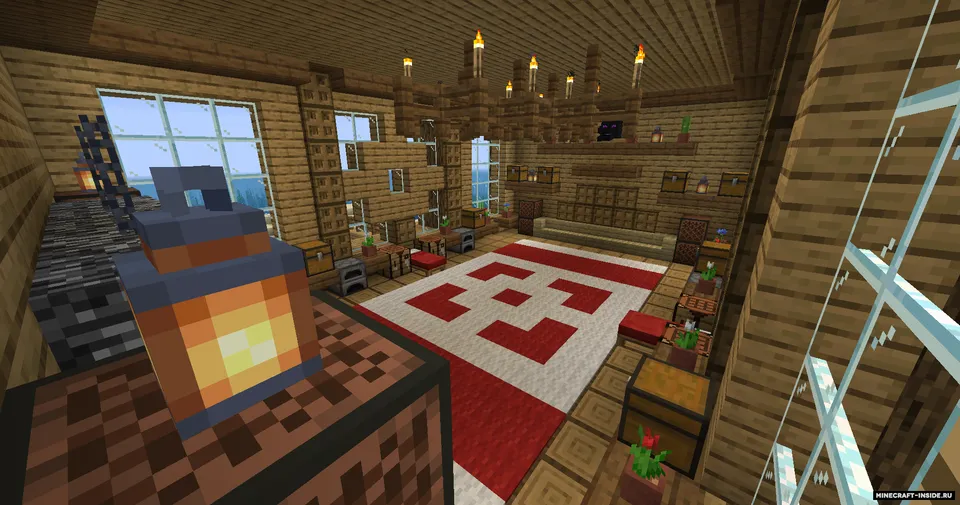 Improvizatsiya: Omon qolish uchun suvdagi uy — Minecraft xarita, rasm 4