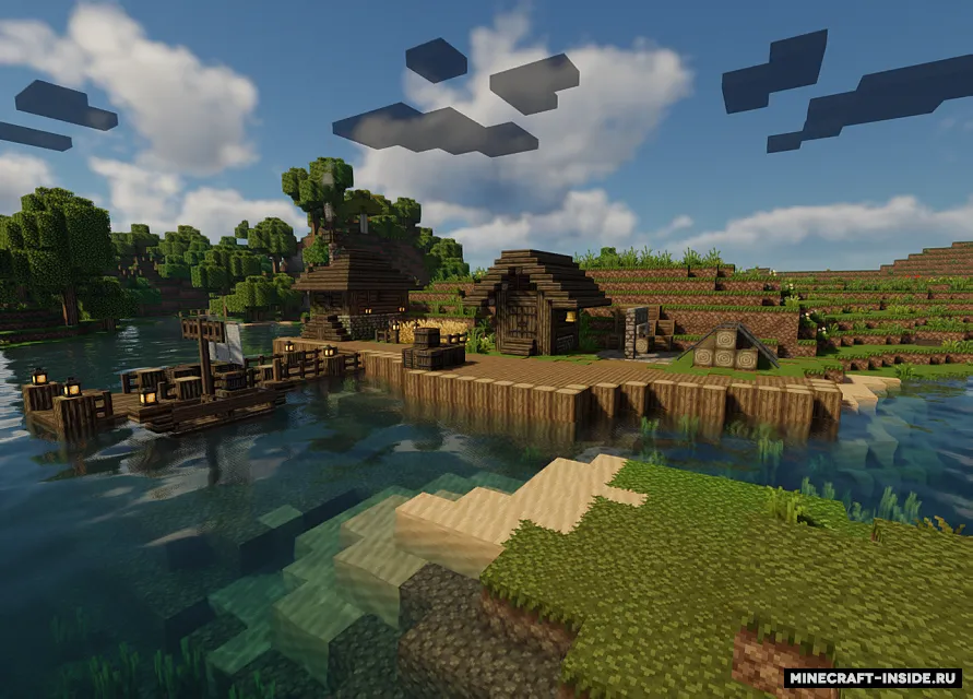 Daryo qirg'ovidagi qishloq! — Minecraft xarita, rasm 2