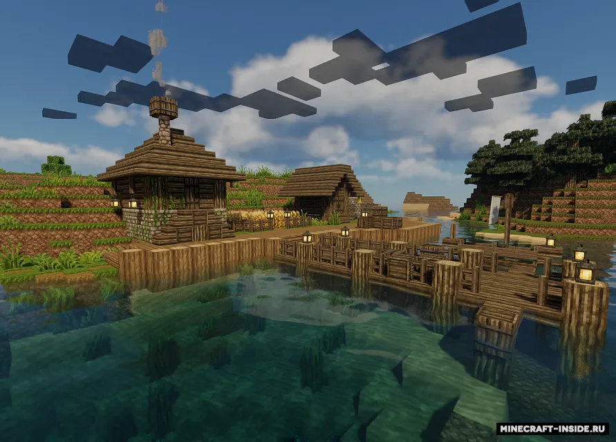 Daryo qirg'ovidagi qishloq! — Minecraft xarita, rasm 3