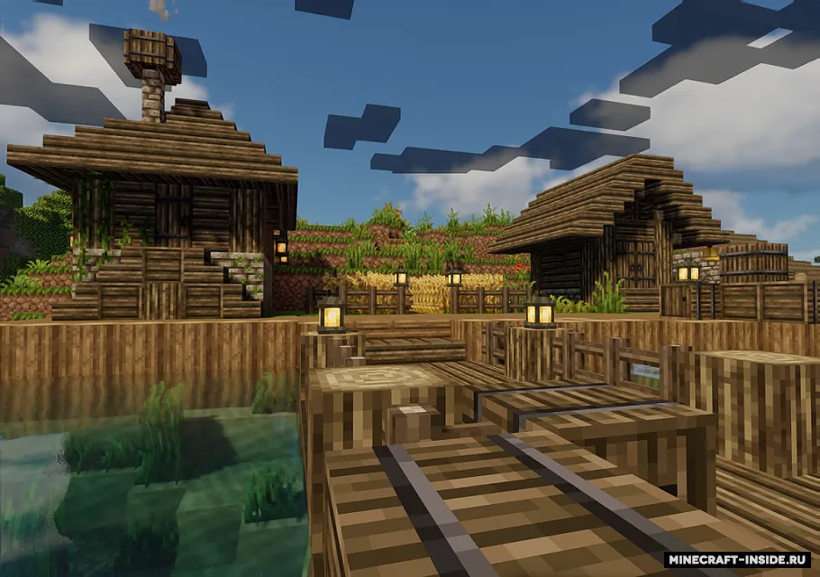 Daryo qirg'ovidagi qishloq! — Minecraft xarita, rasm 4