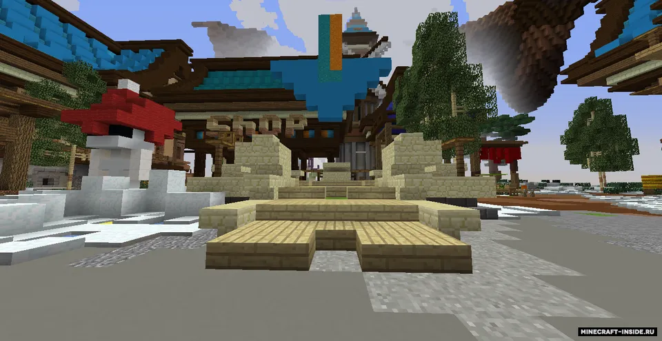 Server uchun qishki spawn — Minecraft xarita, rasm 6