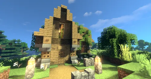 Favvorali va hayvonlar uchun joyli dala hovli — Minecraft xarita, rasm 1