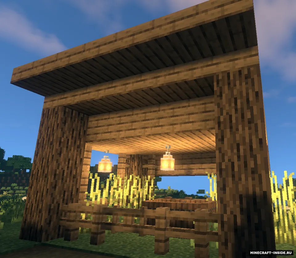 Favvorali va hayvonlar uchun joyli dala hovli — Minecraft xarita, rasm 3