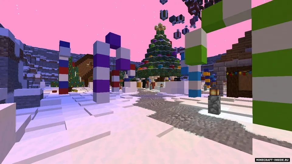 Ustunlar uchun yangi yil xaritasi — Minecraft xarita, rasm 3