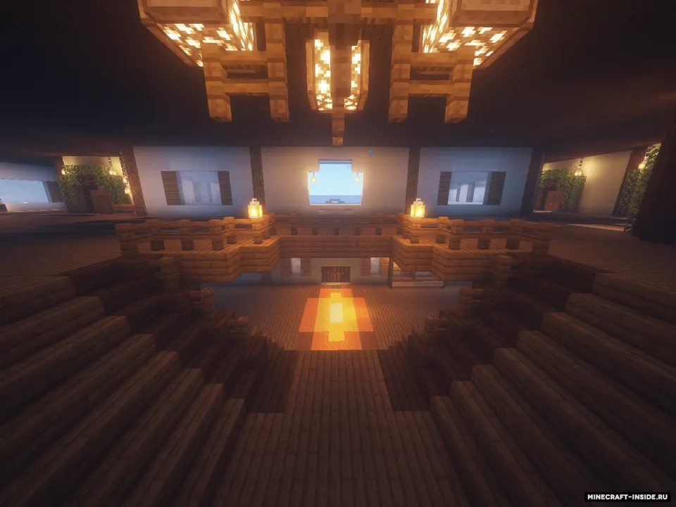 Chiroyli hovlili katta qasr — Minecraft xarita, rasm 4