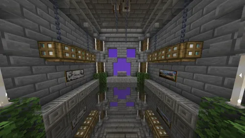 Ko'zguli polga ega do'zax portali — Minecraft xarita, rasm 1