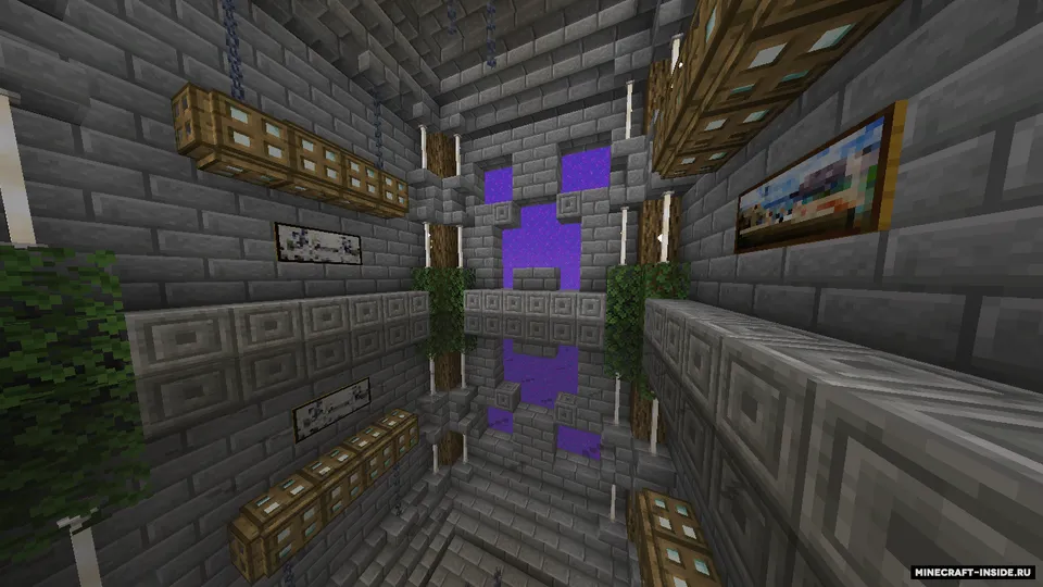 Ko'zguli polga ega do'zax portali — Minecraft xarita, rasm 4