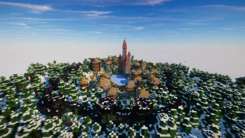 Village in the Snowy Taiga — Minecraft xarita, rasm 1