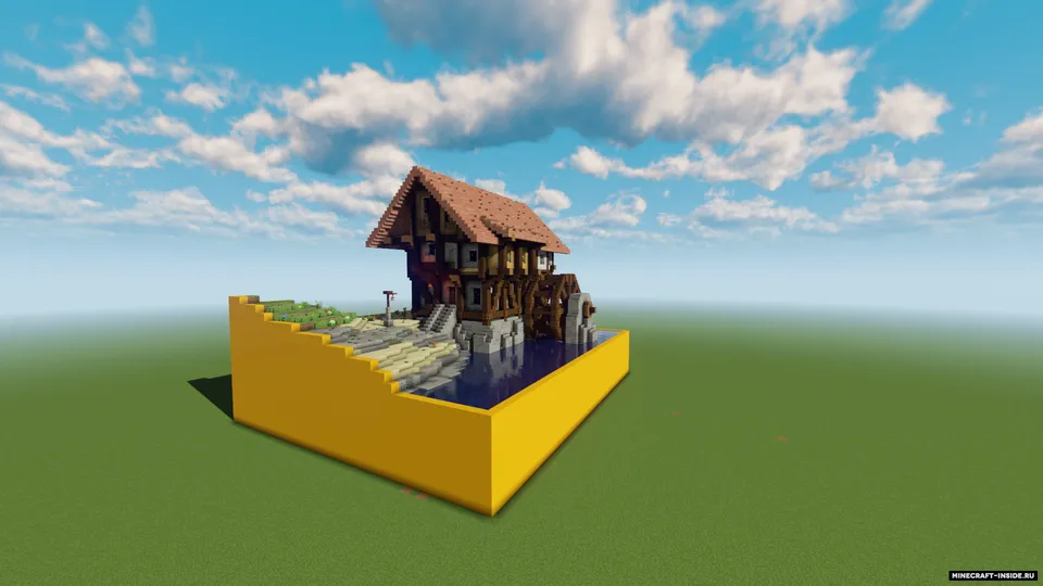 Suv tegirmoni | O'rta asr uyi — Minecraft xarita, rasm 5