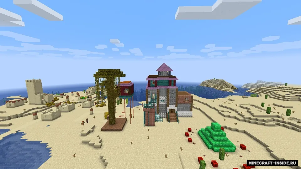 Cho'ldagi to'rt qavatli uy — Minecraft xarita, rasm 2
