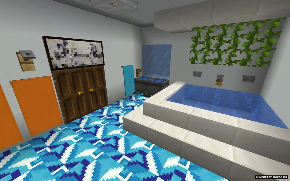 Mebellar bilan jihozlangan milliarder uyi — Minecraft xarita, rasm 6