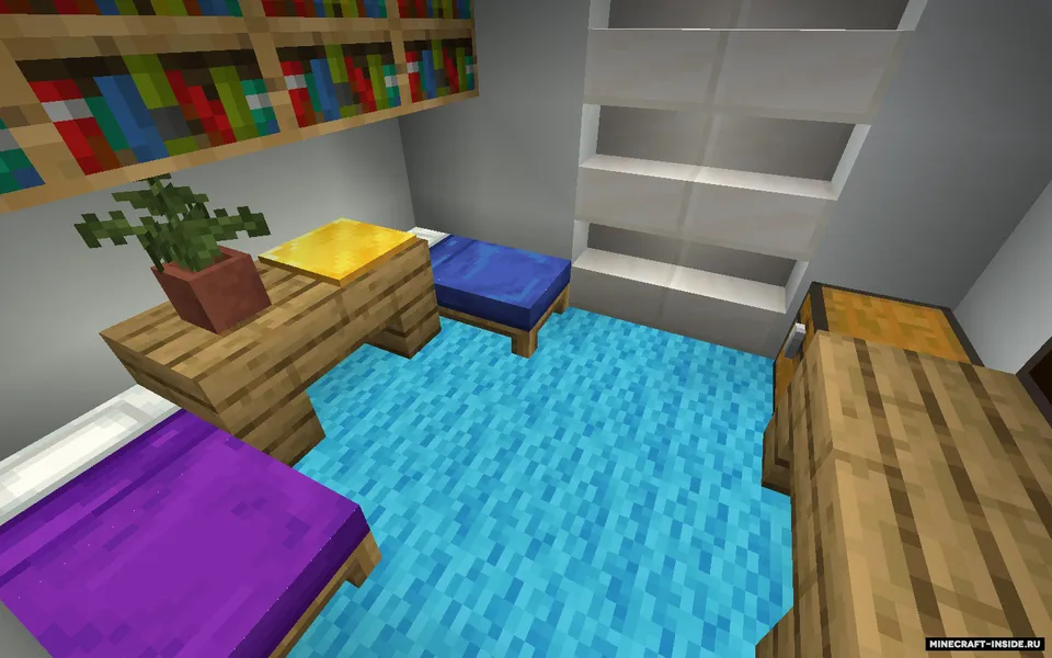 Mebellar bilan jihozlangan milliarder uyi — Minecraft xarita, rasm 7
