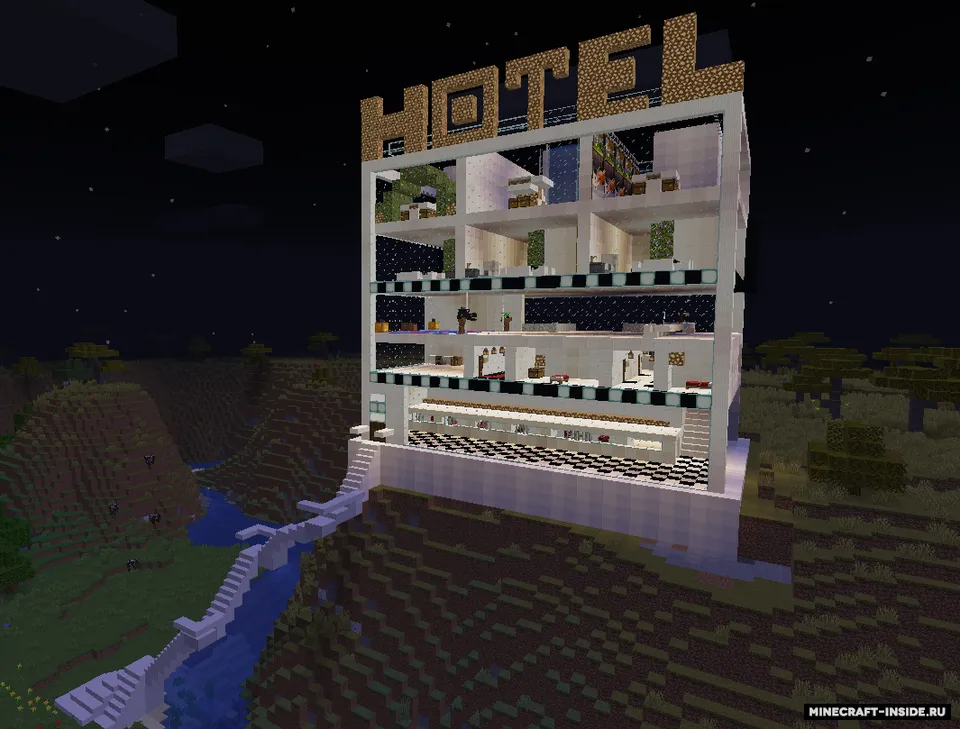Super Hotel / Rqs maydonchali mehmonxona — Minecraft xarita, rasm 2