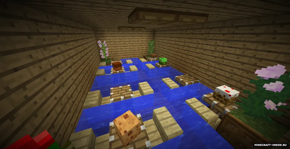 Tugmachali va suv toshqini bor uy — Minecraft xarita, rasm 2
