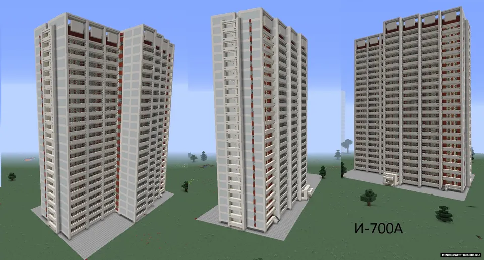 SSSR panel uylari — Minecraft xarita, rasm 4