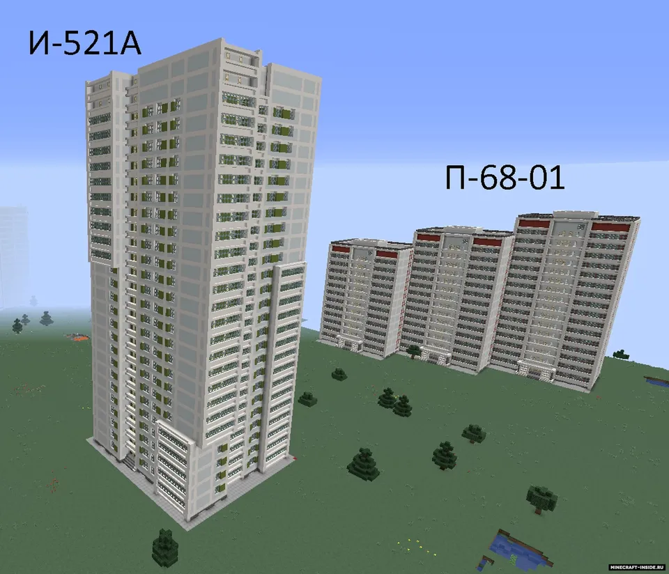 SSSR panel uylari — Minecraft xarita, rasm 6