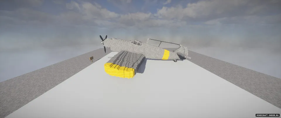Qiruvchi samolyot 1935-1945 Messerschmitt Bf 109 — Minecraft xarita, rasm 2