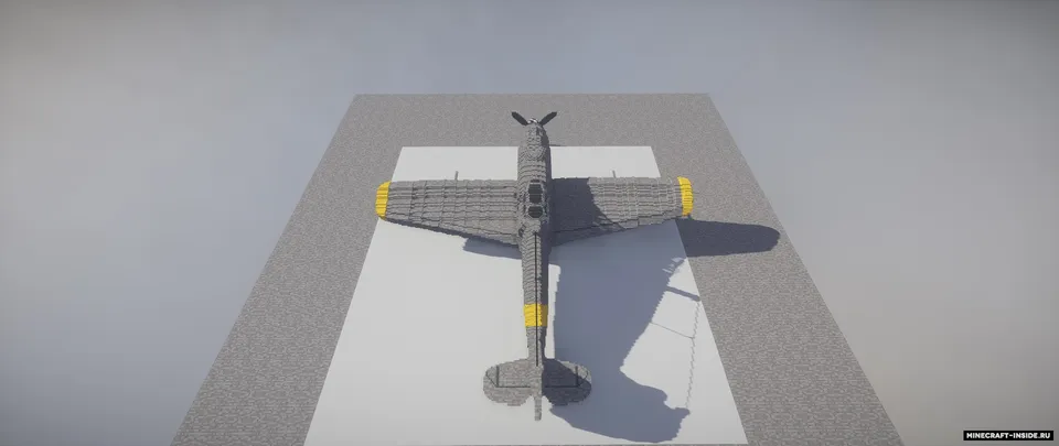 Qiruvchi samolyot 1935-1945 Messerschmitt Bf 109 — Minecraft xarita, rasm 3