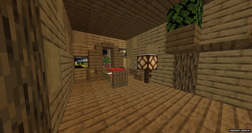 Belanchakli chiroyli yog'och uy — Minecraft xarita, rasm 3