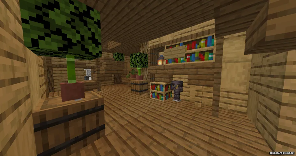 Belanchakli chiroyli yog'och uy — Minecraft xarita, rasm 4