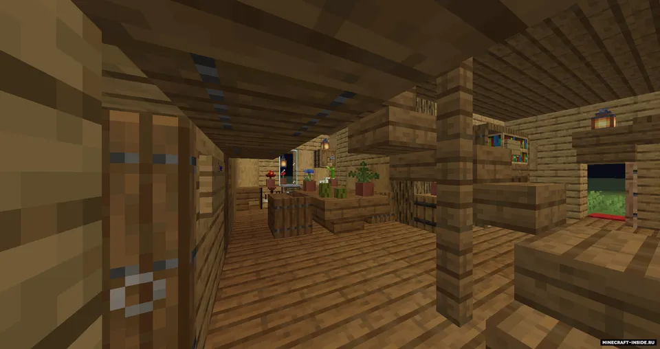 Belanchakli chiroyli yog'och uy — Minecraft xarita, rasm 5