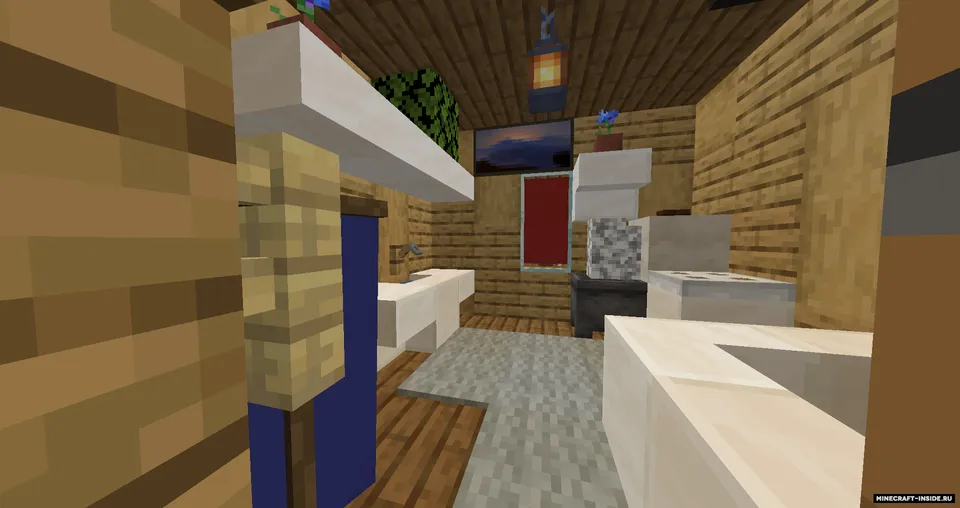 Belanchakli chiroyli yog'och uy — Minecraft xarita, rasm 6