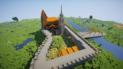 Suv bo'yidagi qasr — Minecraft xarita, rasm 1