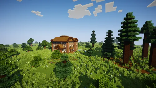 Dala o'rtasidagi uy — Minecraft xarita, rasm 1