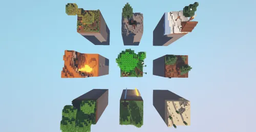 To'qqiz chunk - Omon qolish xaritasi — Minecraft xarita, rasm 1