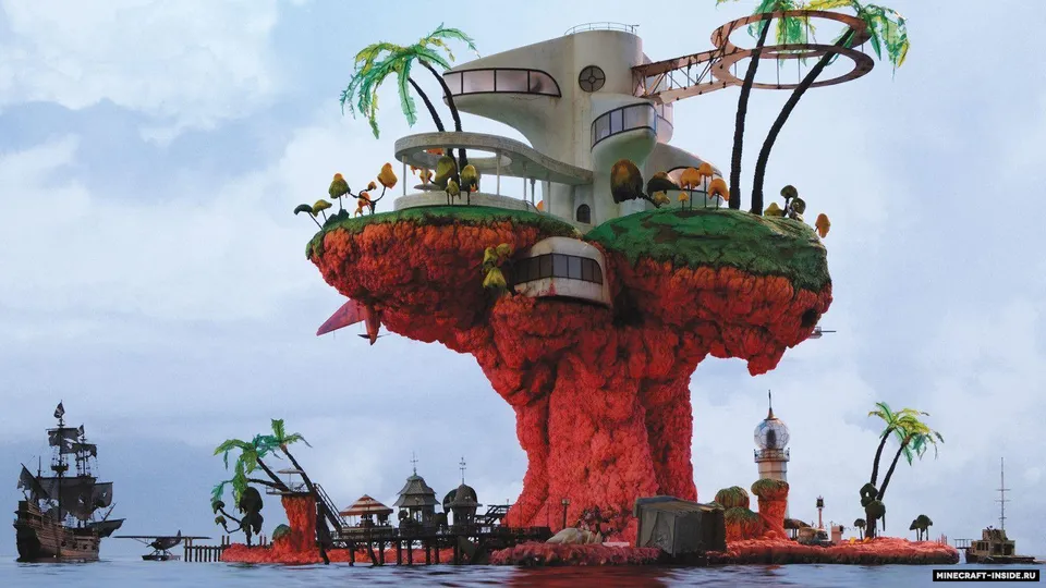 Plastic Beach | GORILLAZ — Minecraft xarita, rasm 6