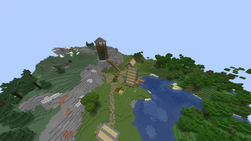 Kichik "Ozyorovo" shaharchasi — Minecraft xarita, rasm 1