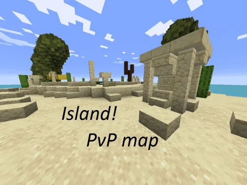 Qumli orolda PVP — Minecraft xarita, rasm 1