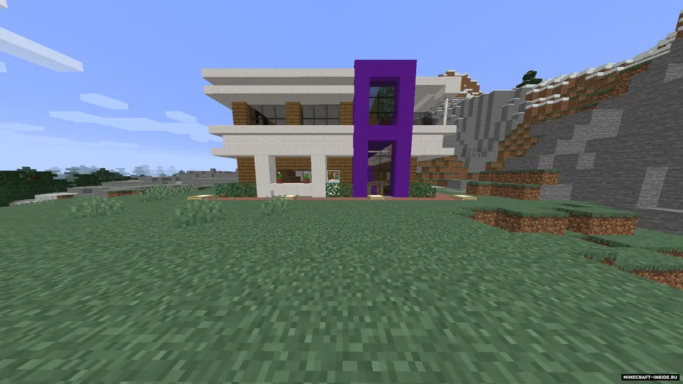 Tog'lar va o'rmon yonidagi High-Tech uy — Minecraft xarita, rasm 2