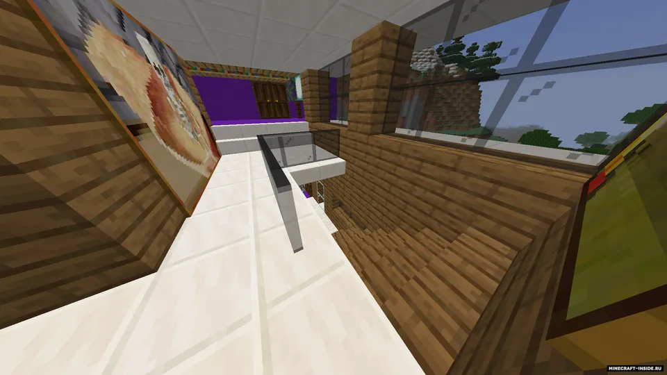 Tog'lar va o'rmon yonidagi High-Tech uy — Minecraft xarita, rasm 4